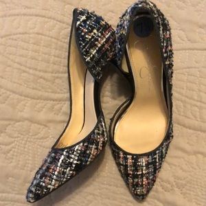 Tweed Jessica Simpson heels